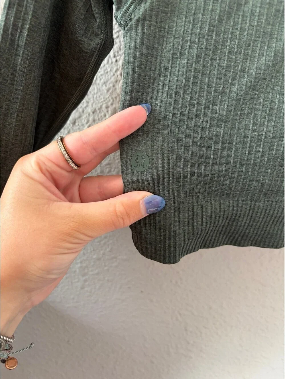 Lululemon Ebb To Street Long Sleeve Cropped Smoked Spruce size 4. $88 retail. Li